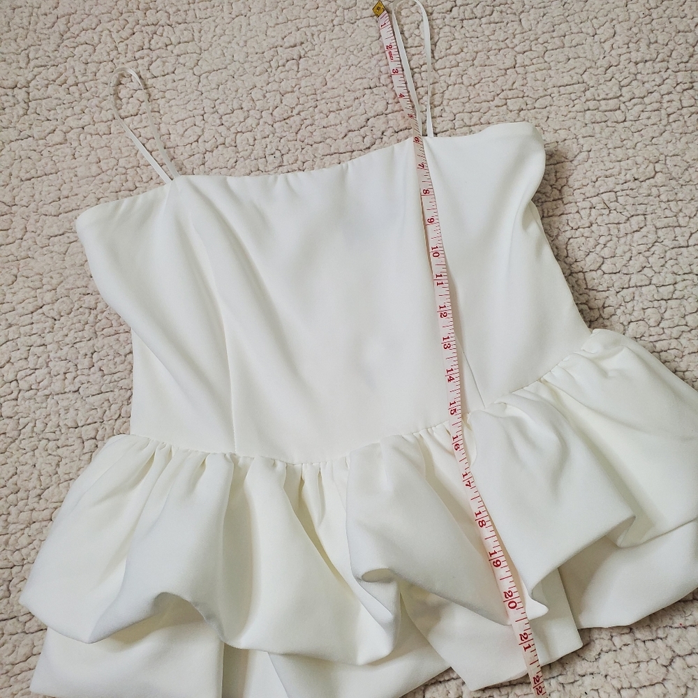 NWOT DO+BE Puffy Ruffles Strapless Top Size L Bubble Hem - Picture 14 of 16